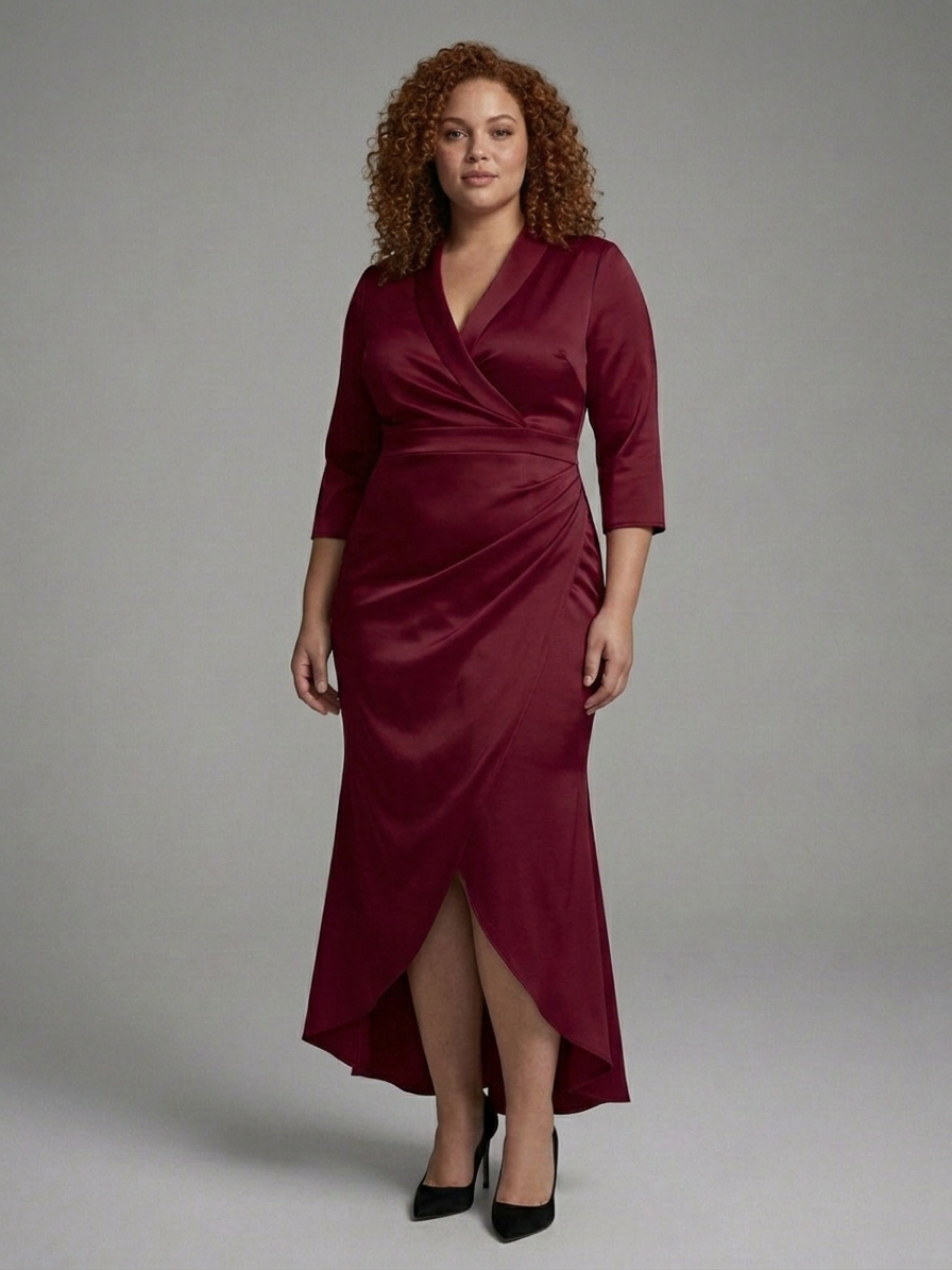 Isadora | Long Sleeve Midi Dress with Front Closure