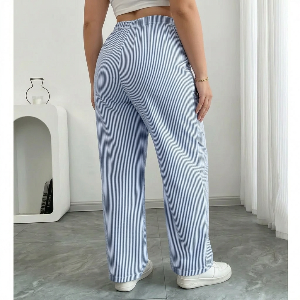 Saffron | Striped Pant With Pockets