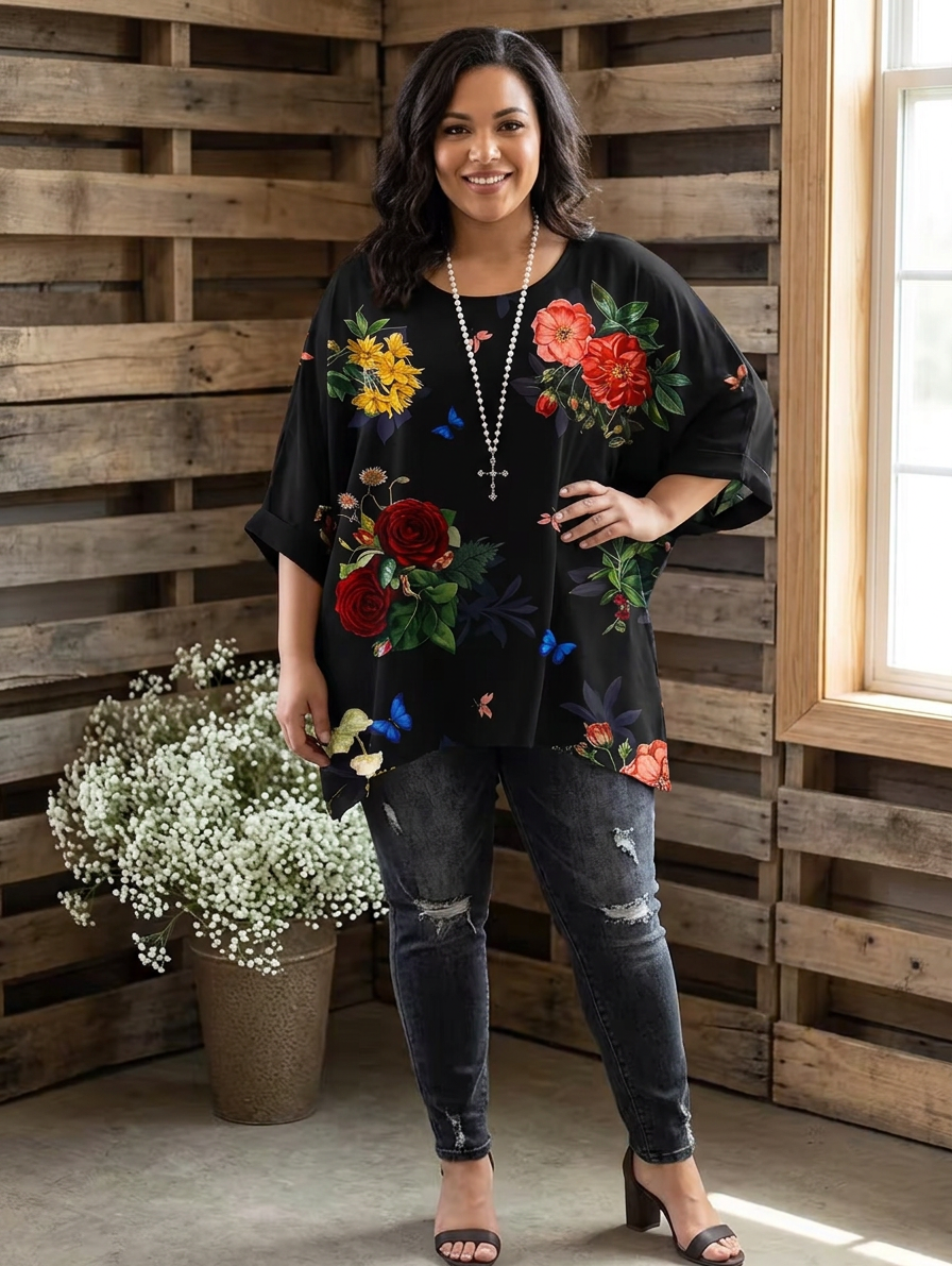 Yasmin | Vintage Bohemian Floral Print Women&