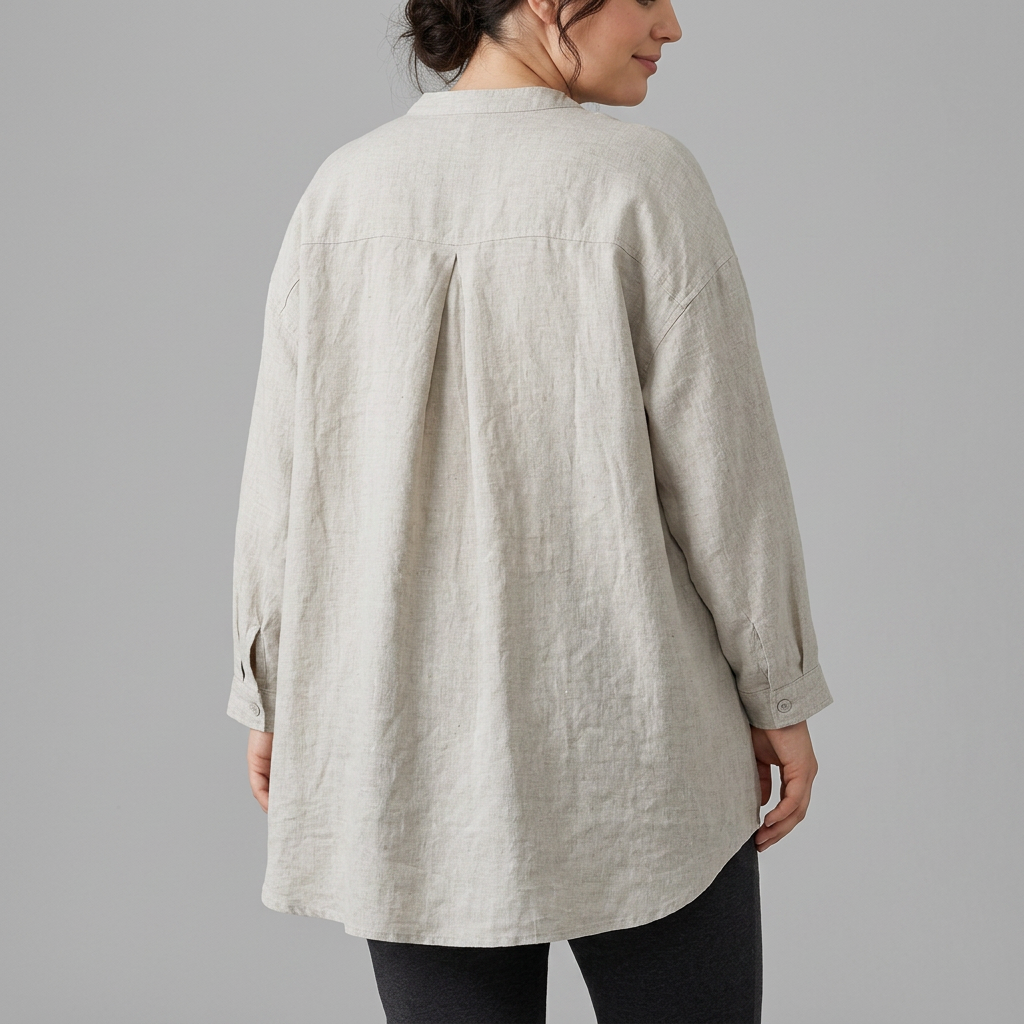 Cataleya - Classic Pure Cotton Plain Shirt With Pocket