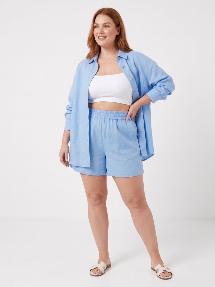 Clover | Cropped Camisole And Wide Leg Pants Set
