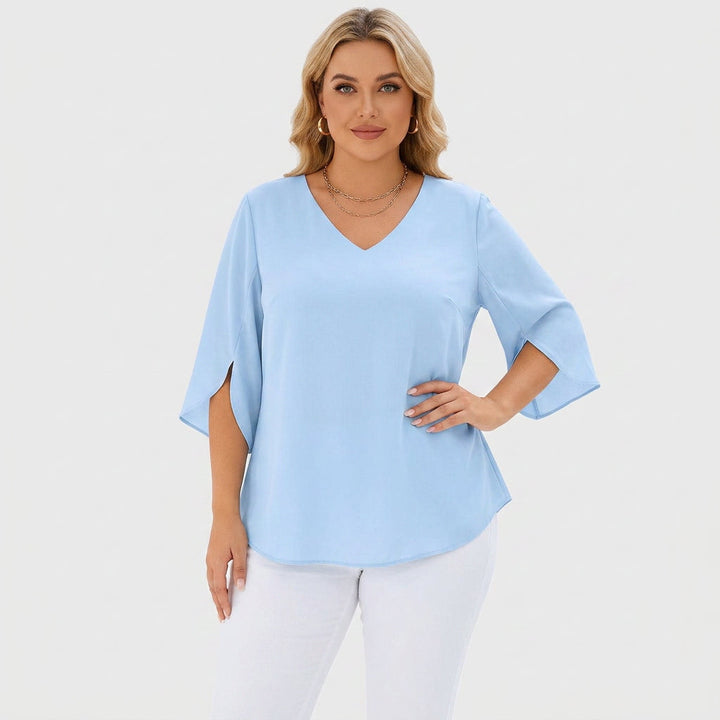 Solene | Sophisticated V-Neck Blouse