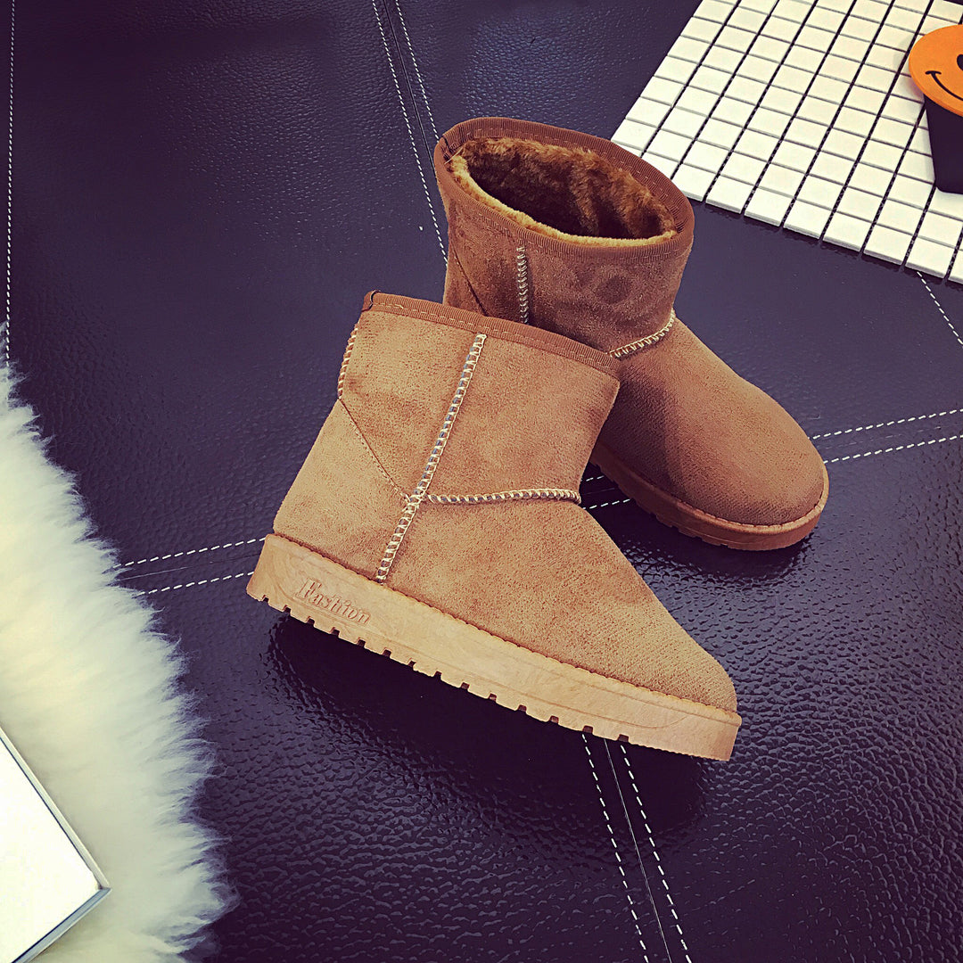 Faux Fur Snow Boots for Women, Warm Non-Slip Winter Boots