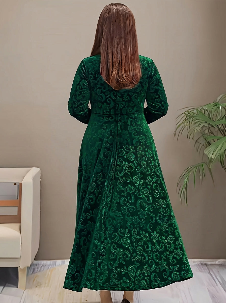 Evadne | Elegant Patterned Maxi Dress