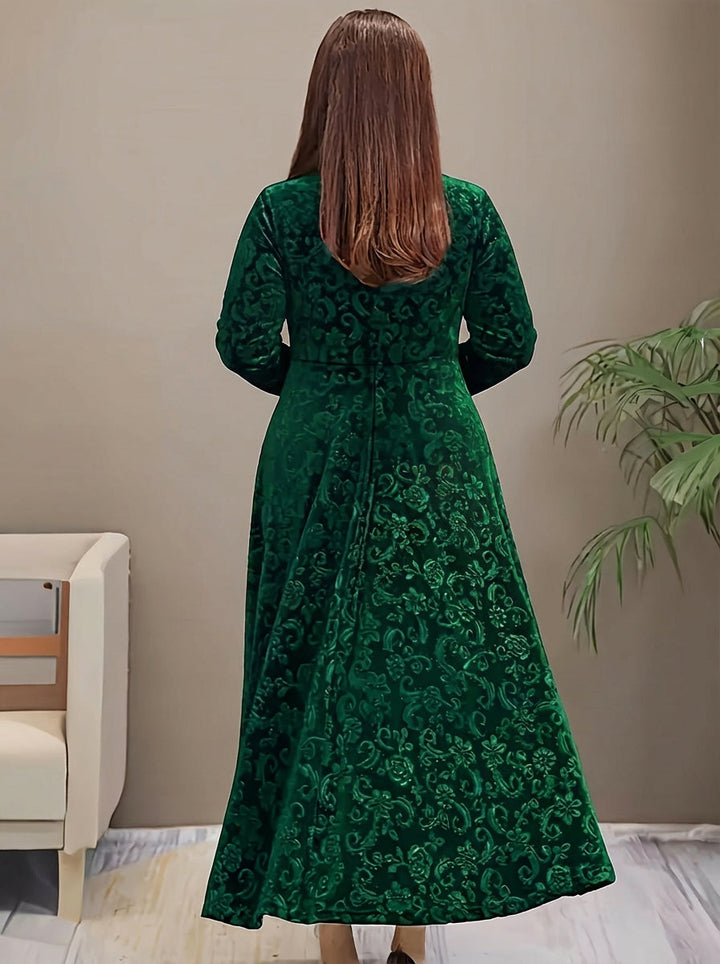 Evadne | Elegant Patterned Maxi Dress