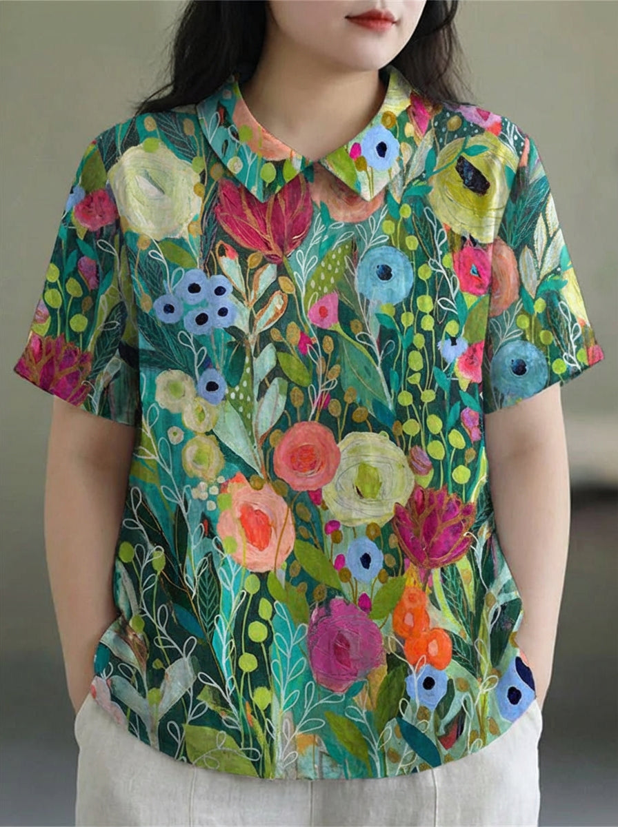 Sigrid | Watercolor Floral Shirt