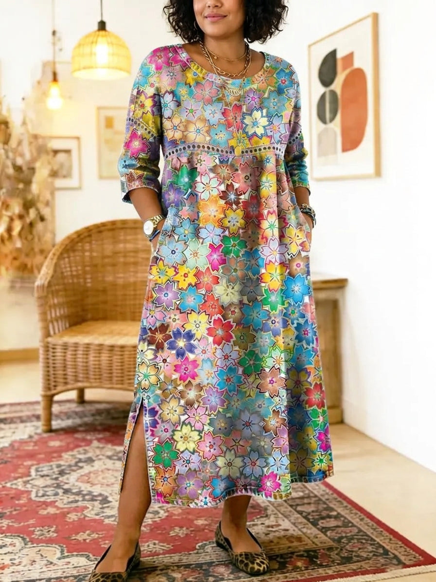 Cleo | Printed Midi Dress