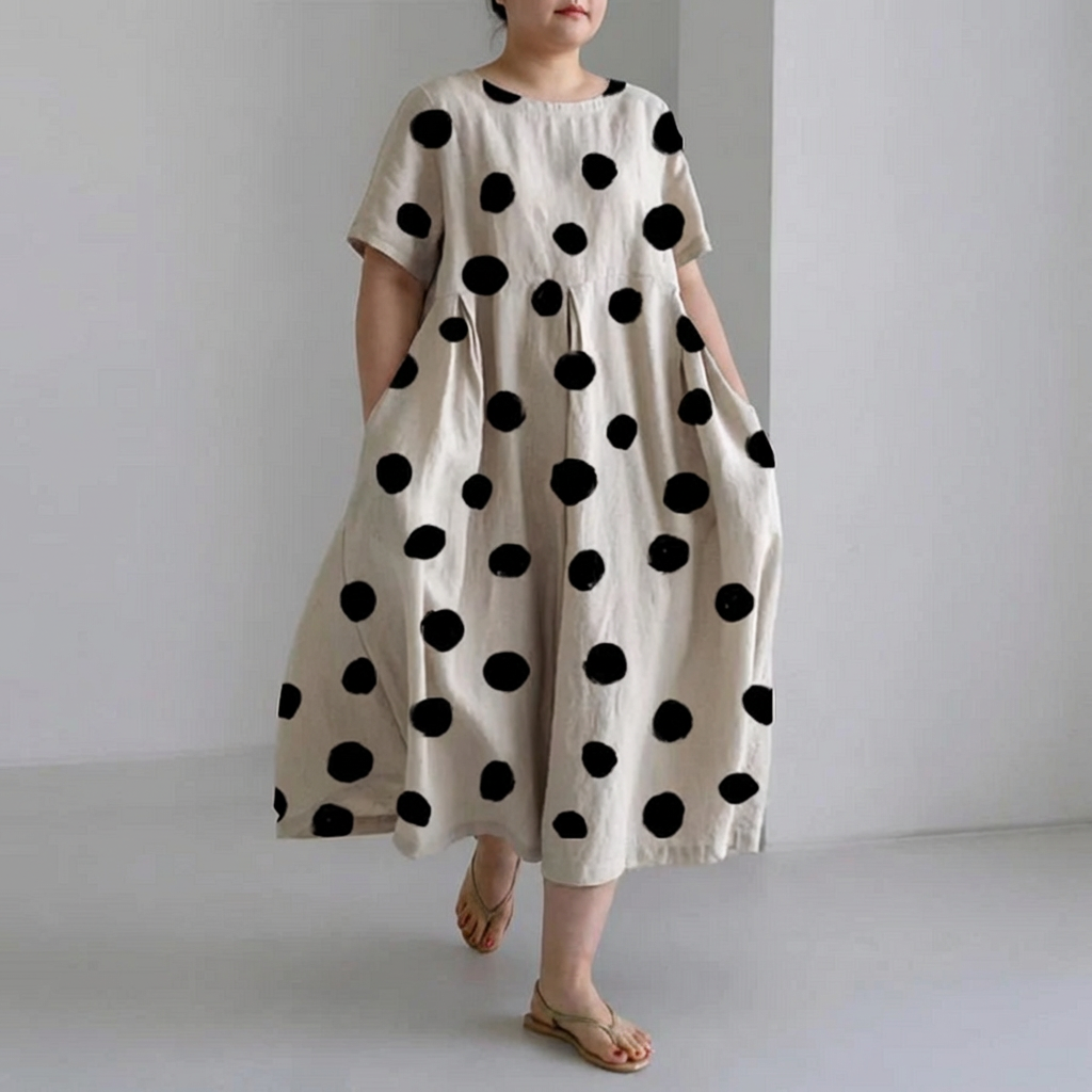 Hana | Casual Polka Dot Print Dress