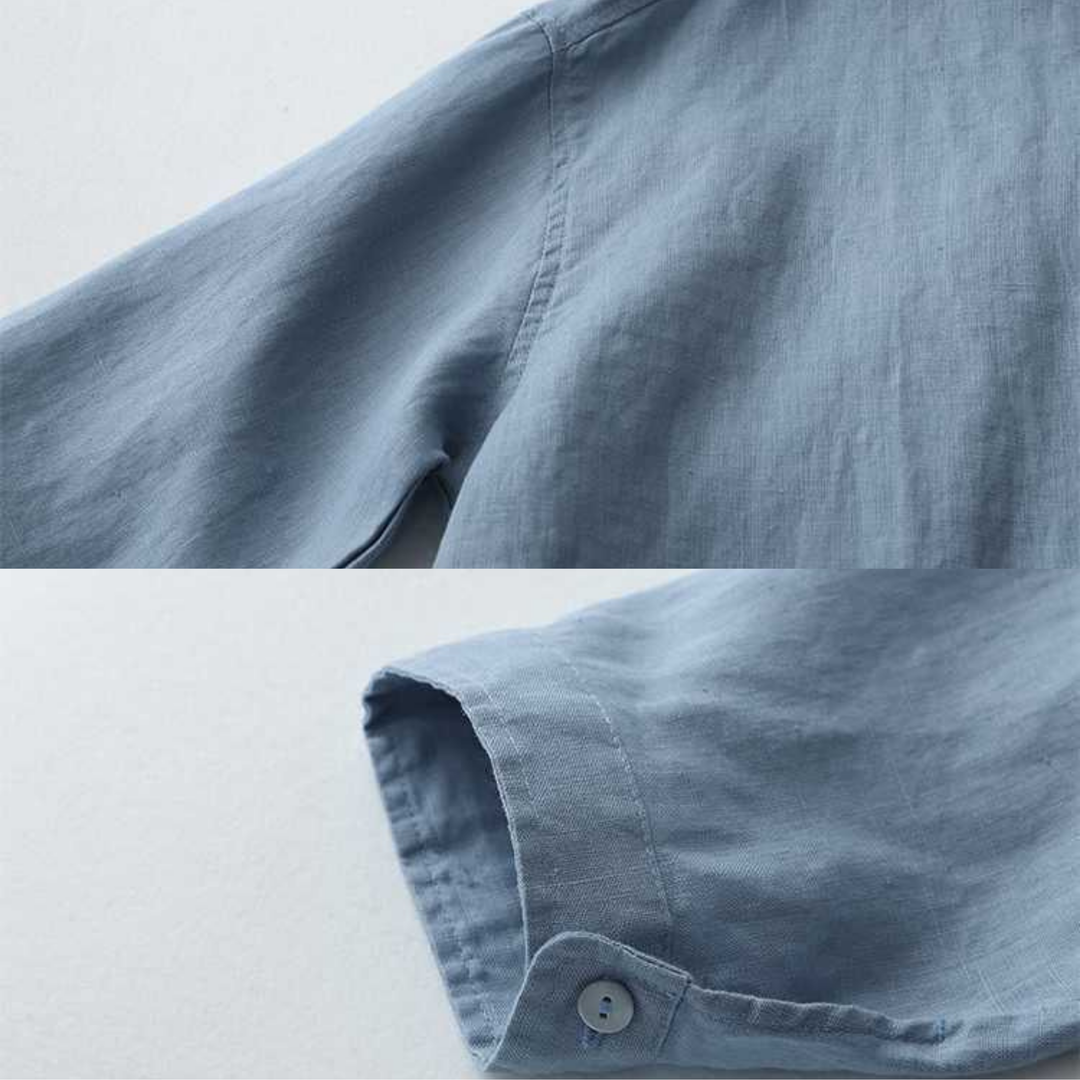 Cataleya - Classic Pure Cotton Plain Shirt With Pocket