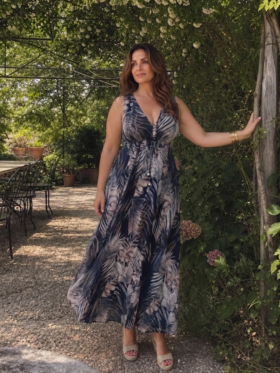 Ilse | Sleeveless Empire Waist Midi Dress