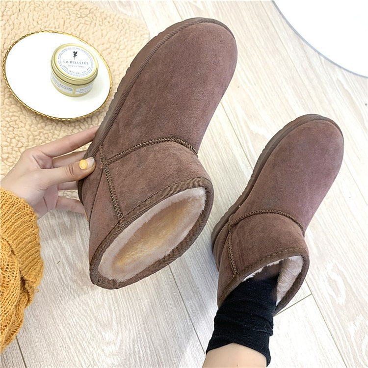 Faux Fur Snow Boots for Women, Warm Non-Slip Winter Boots