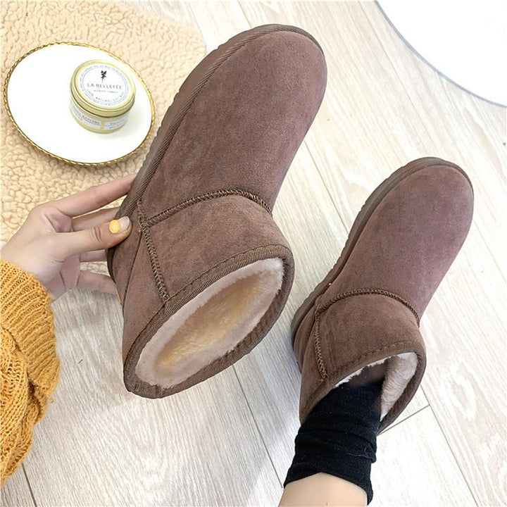 Faux Fur Snow Boots for Women, Warm Non-Slip Winter Boots