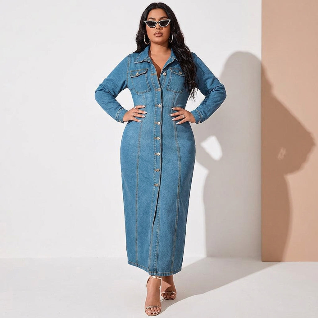 Wanda Denim Cardigan Dress
