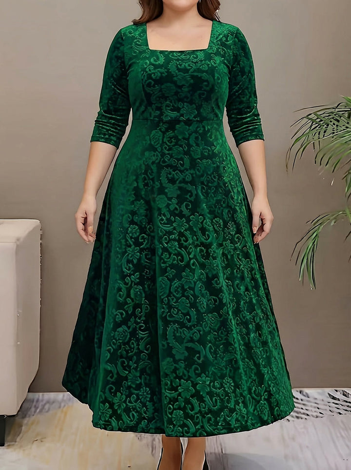 Evadne | Elegant Patterned Maxi Dress