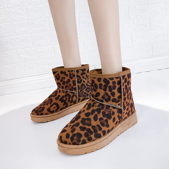 Faux Fur Snow Boots for Women, Warm Non-Slip Winter Boots