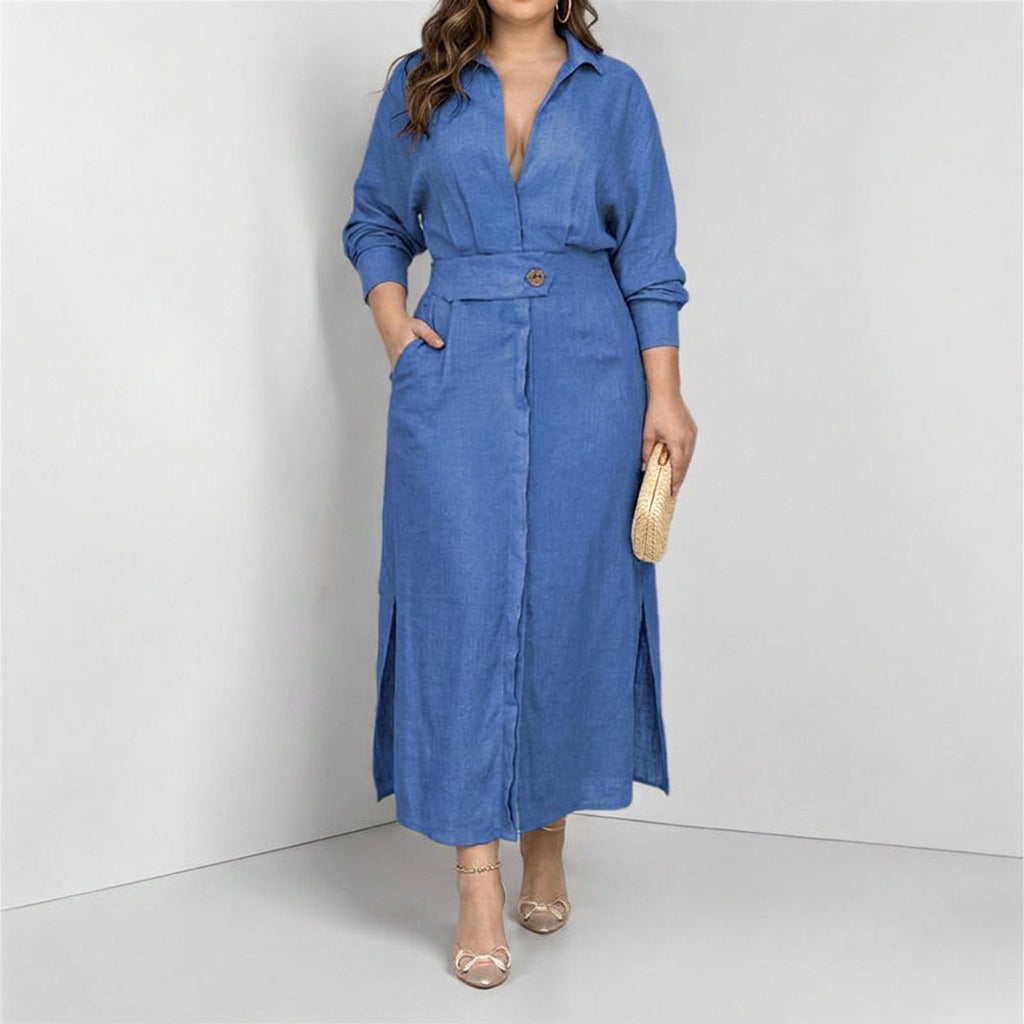 Wren Elegant Tied Dress: Chic Commute Long Sleeve Style