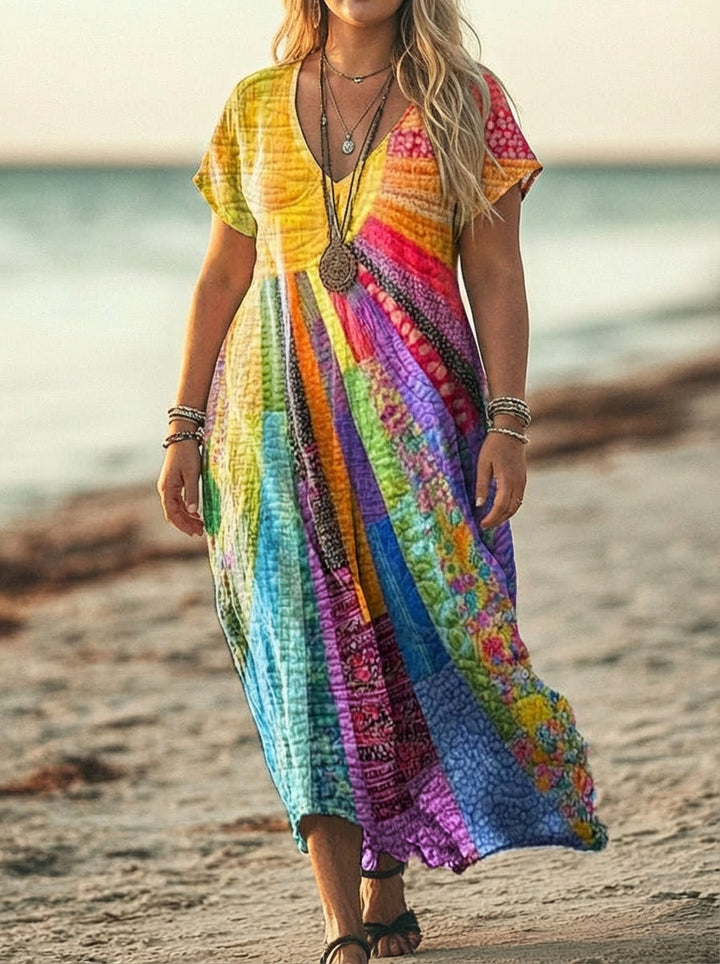 Bohemian Sun Design Dress