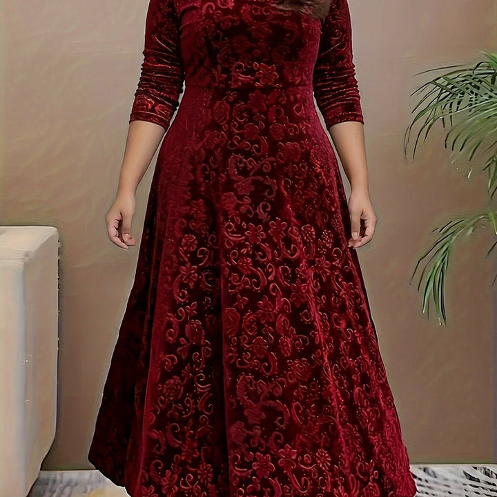 Evadne | Elegant Patterned Maxi Dress