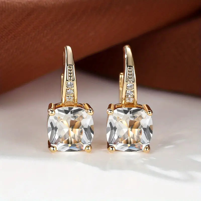 Kaia Sapphire Stone Hoop Earrings | Gold