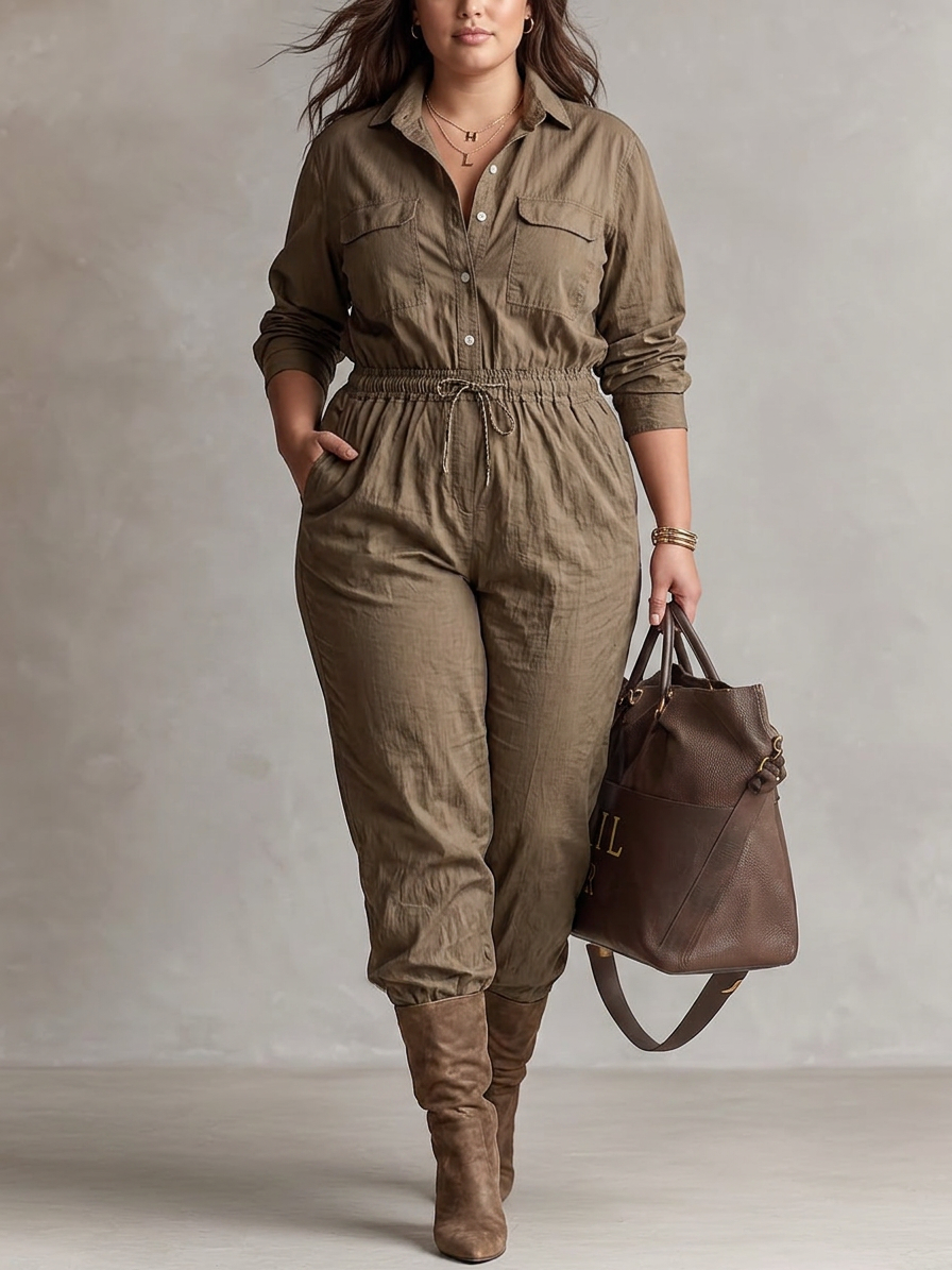 Kaia - Collar Button Jumpsuit