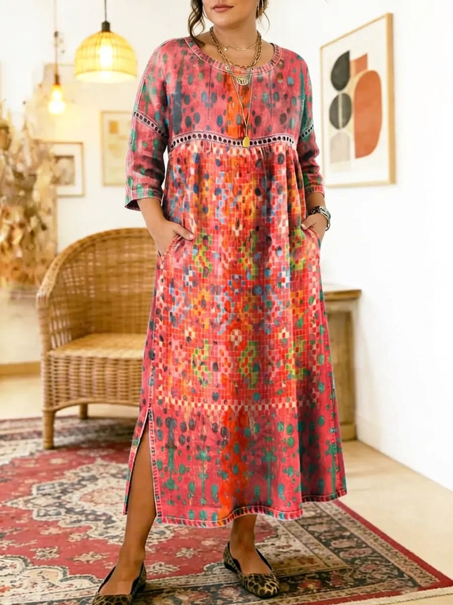Hattie | Printed Midi Dress