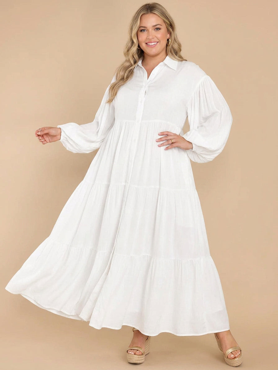 Alessia Buttoned Loose Dress: Effortless Everyday Elegance