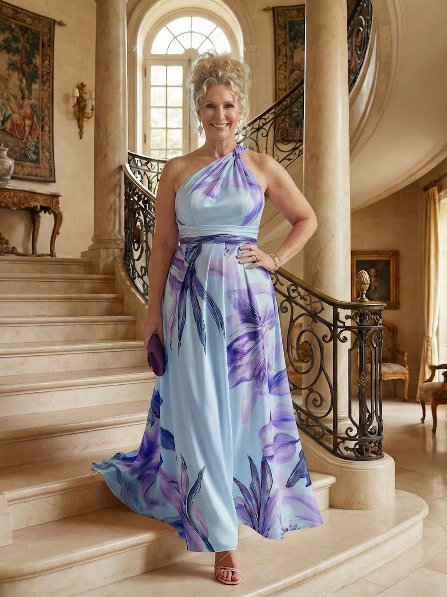Rhea | Light Floral Maxi Dress