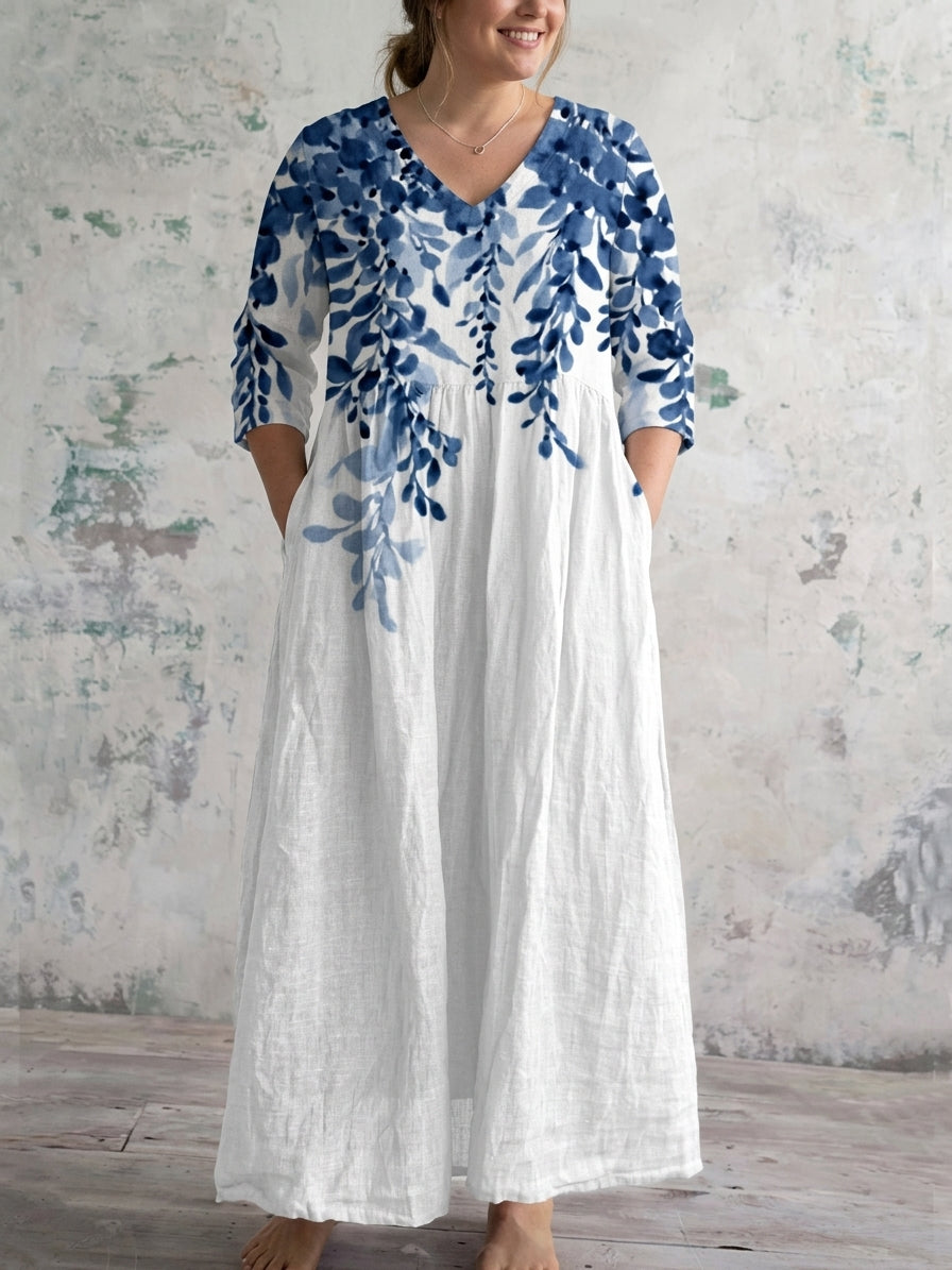 Beatrice | Blue Willow Maxi Dress
