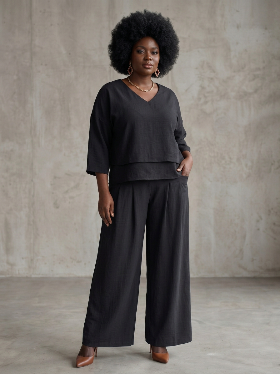 Lael | Layered Top Wide Leg Set