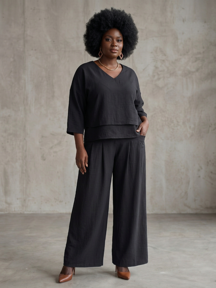 Lael | Layered Top Wide Leg Set