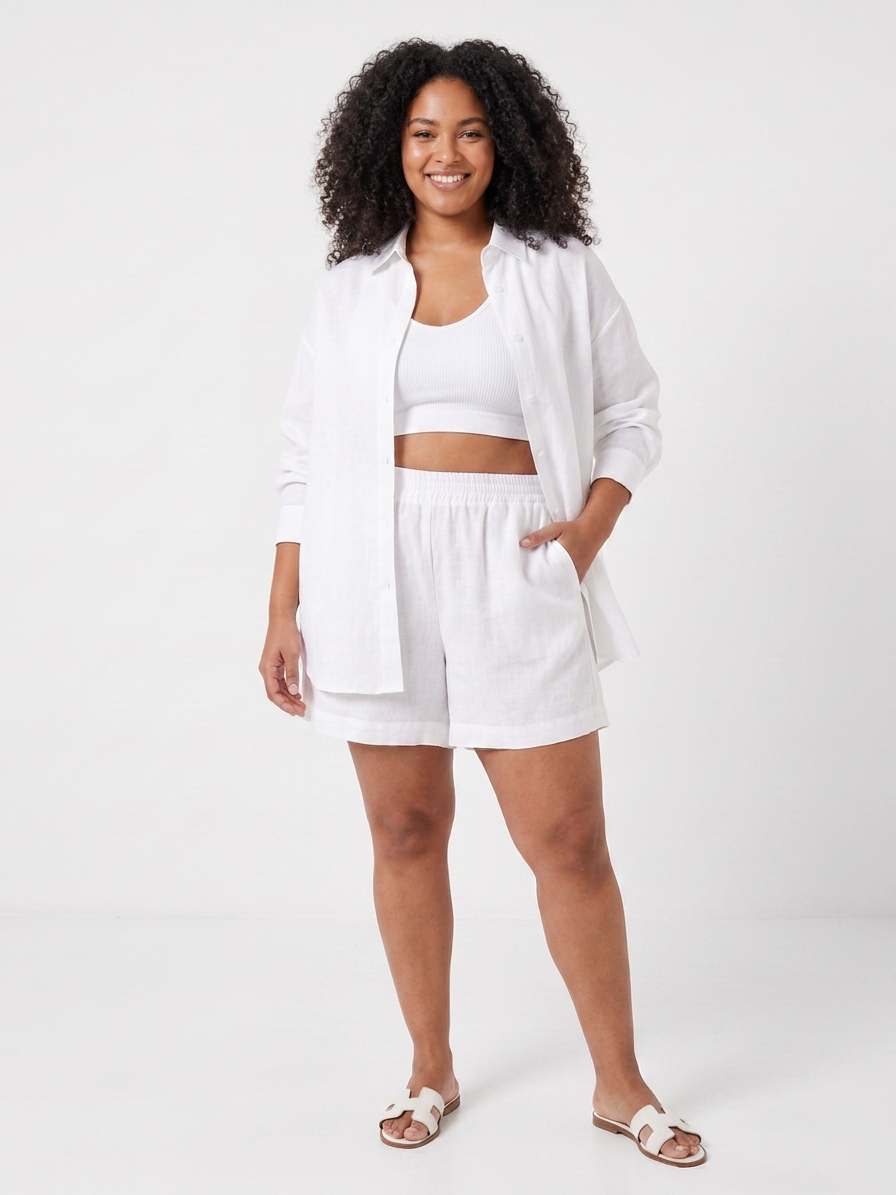 Clover | Cropped Camisole And Wide Leg Pants Set