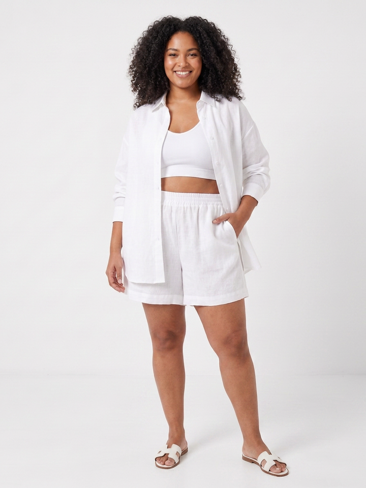 Clover | Cropped Camisole And Wide Leg Pants Set