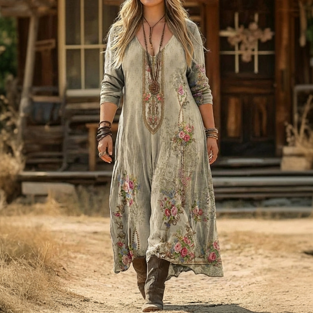 Camille | Vintage-Inspired Long Sleeve Casual Dress