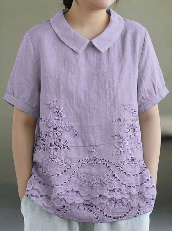 Hazel | Floral Embroidered Shirt