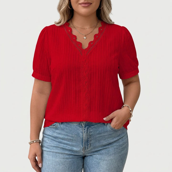 Cecily | Elegant V-Neck Blouse