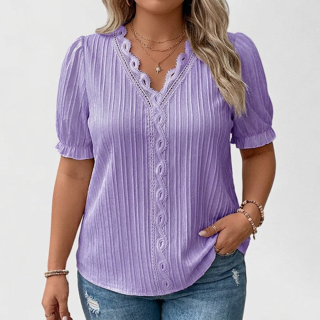 Cecily | Elegant V-Neck Blouse