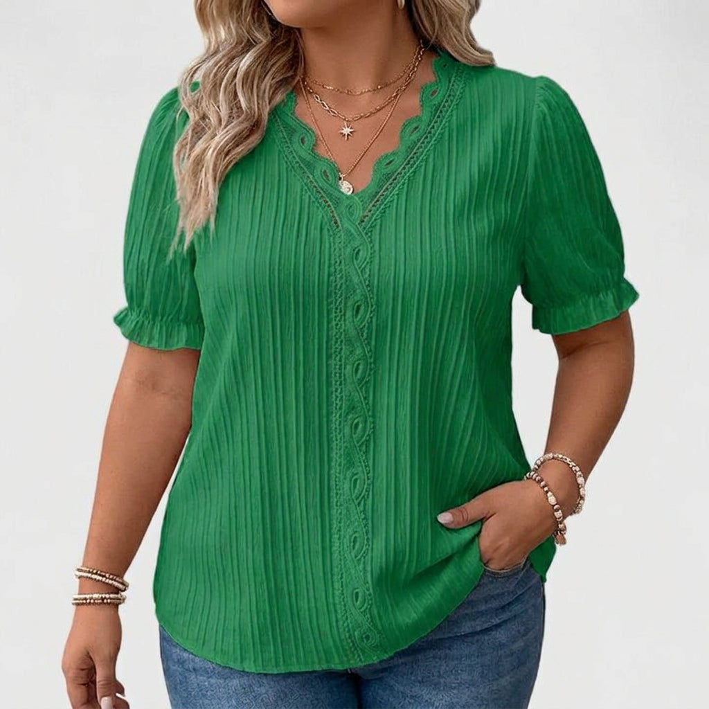 Cecily | Elegant V-Neck Blouse
