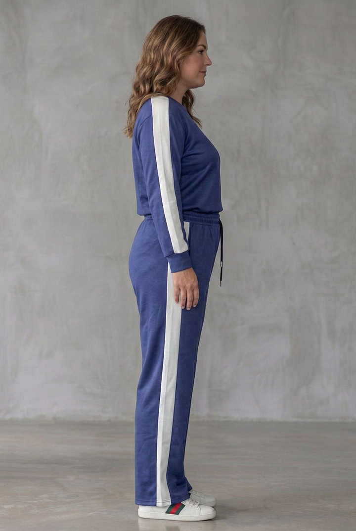 Alma | Fitted Long Sleeve Top Wide Leg Pants Set
