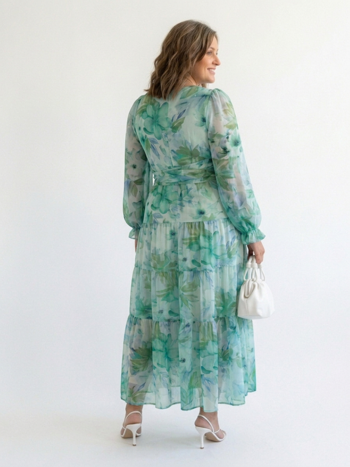 Harlow | Long Sleeve Floral Maxi Dress