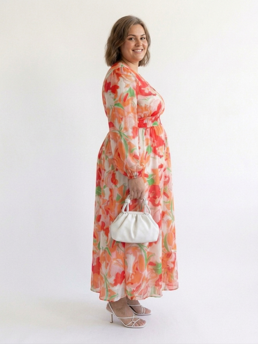 Harlow | Long Sleeve Floral Maxi Dress
