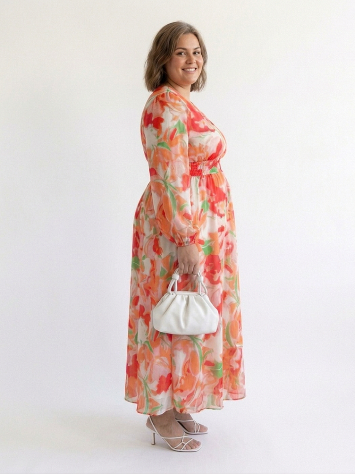 Harlow | Long Sleeve Floral Maxi Dress