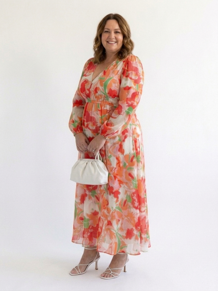 Harlow | Long Sleeve Floral Maxi Dress