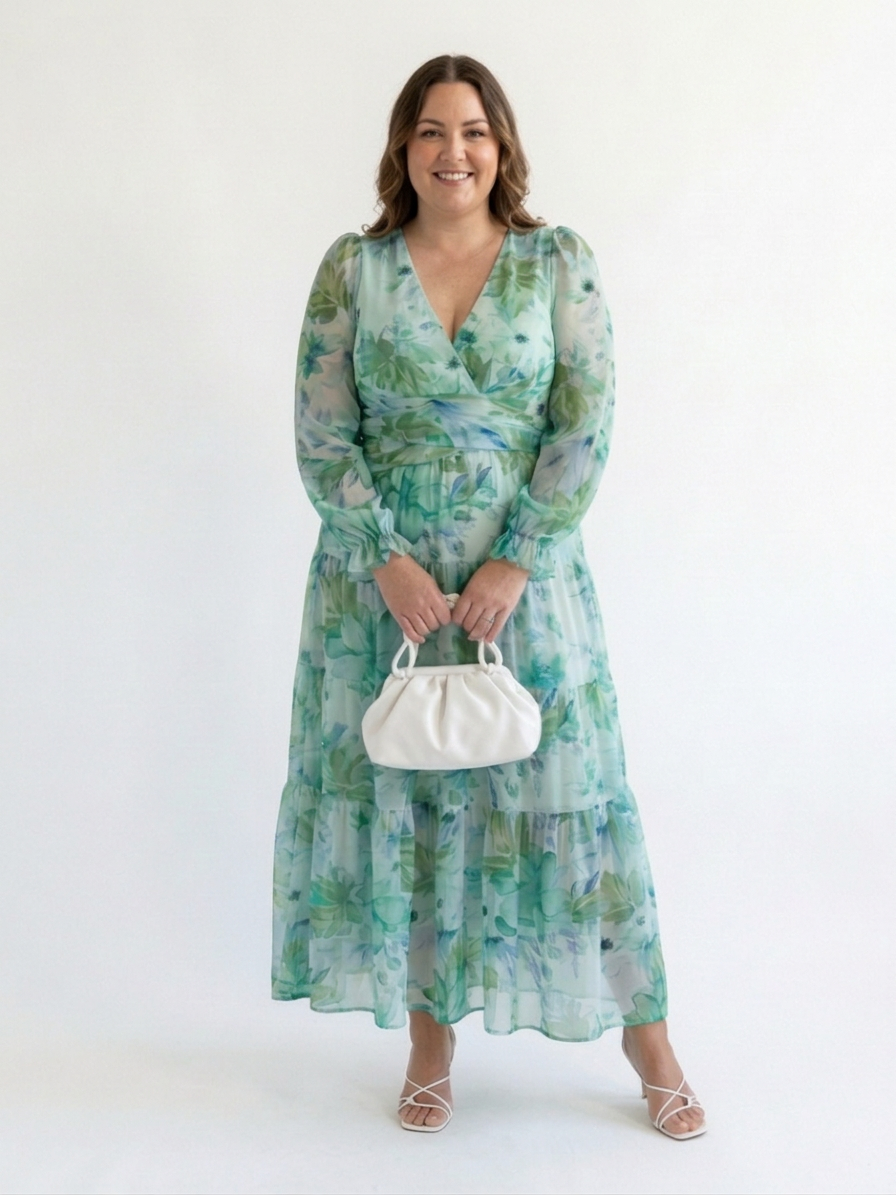 Harlow | Long Sleeve Floral Maxi Dress