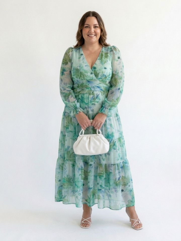Harlow | Long Sleeve Floral Maxi Dress