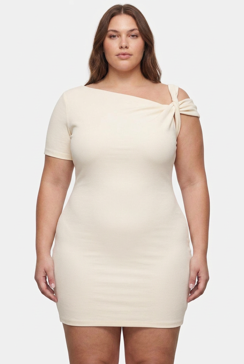 Amélie Asymmetrical Strap Mini Dress