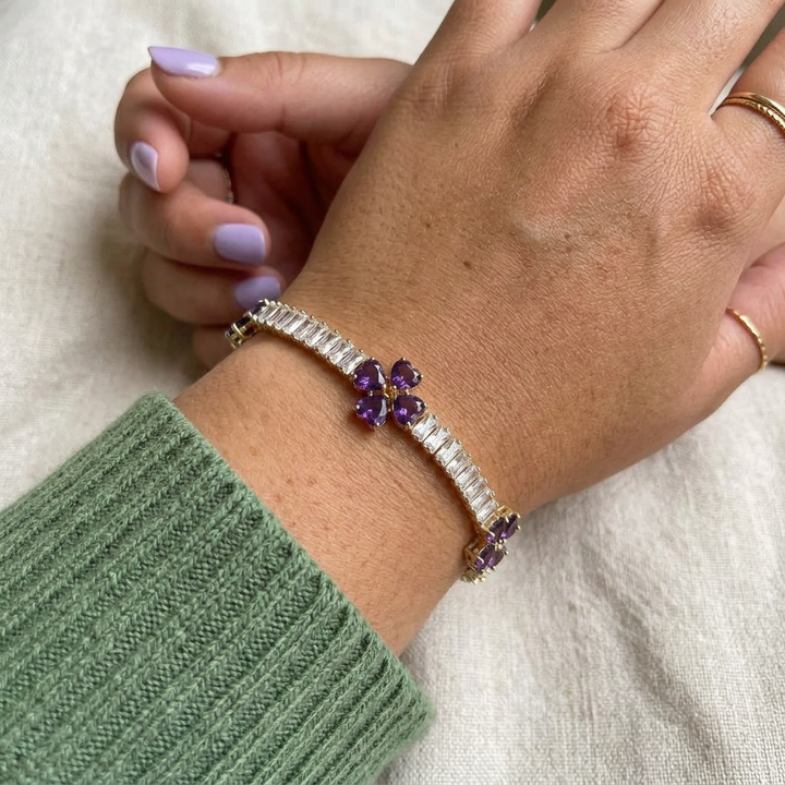 Lior Clover Heart Bracelet | Gold