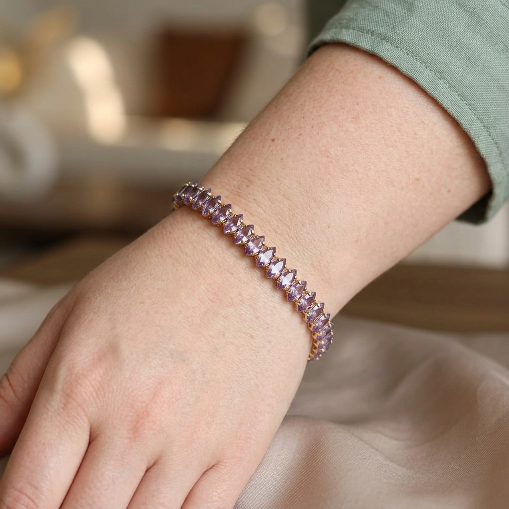 Sasha Marquise Tennis Bracelet | Gold