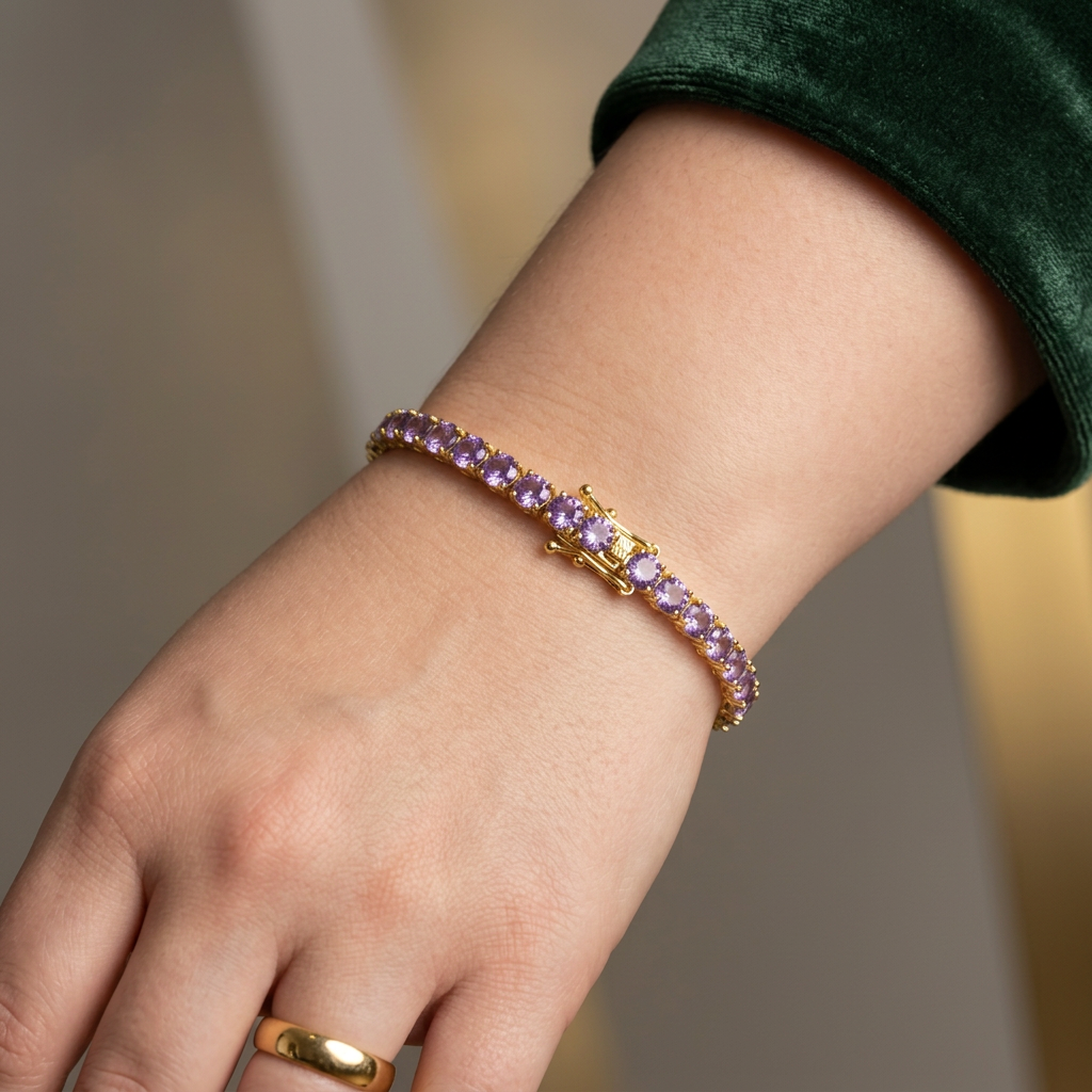 Demi Tennis Bracelet | Gold