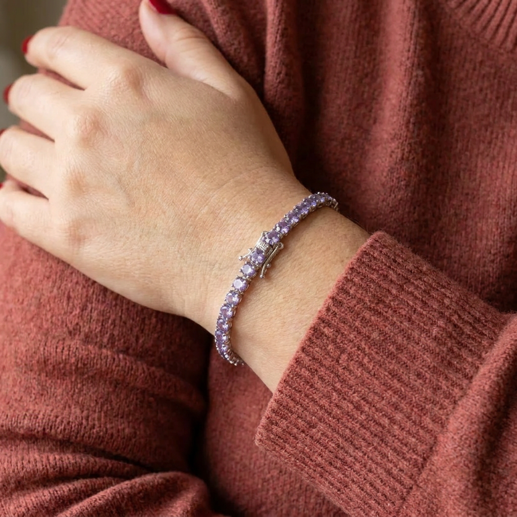 Zelda Tennis Bracelet | White Gold