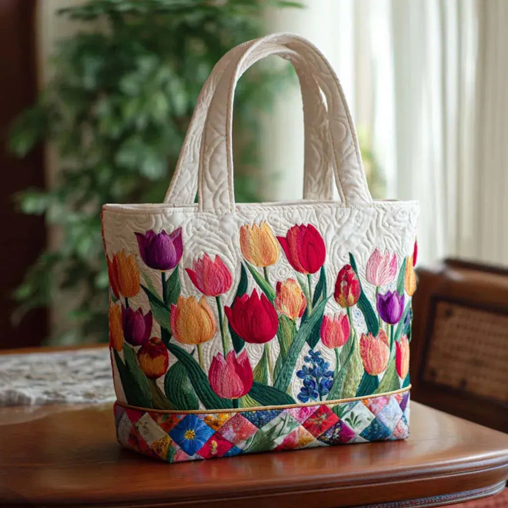 Cecily Tote Bag - Tulip Garden